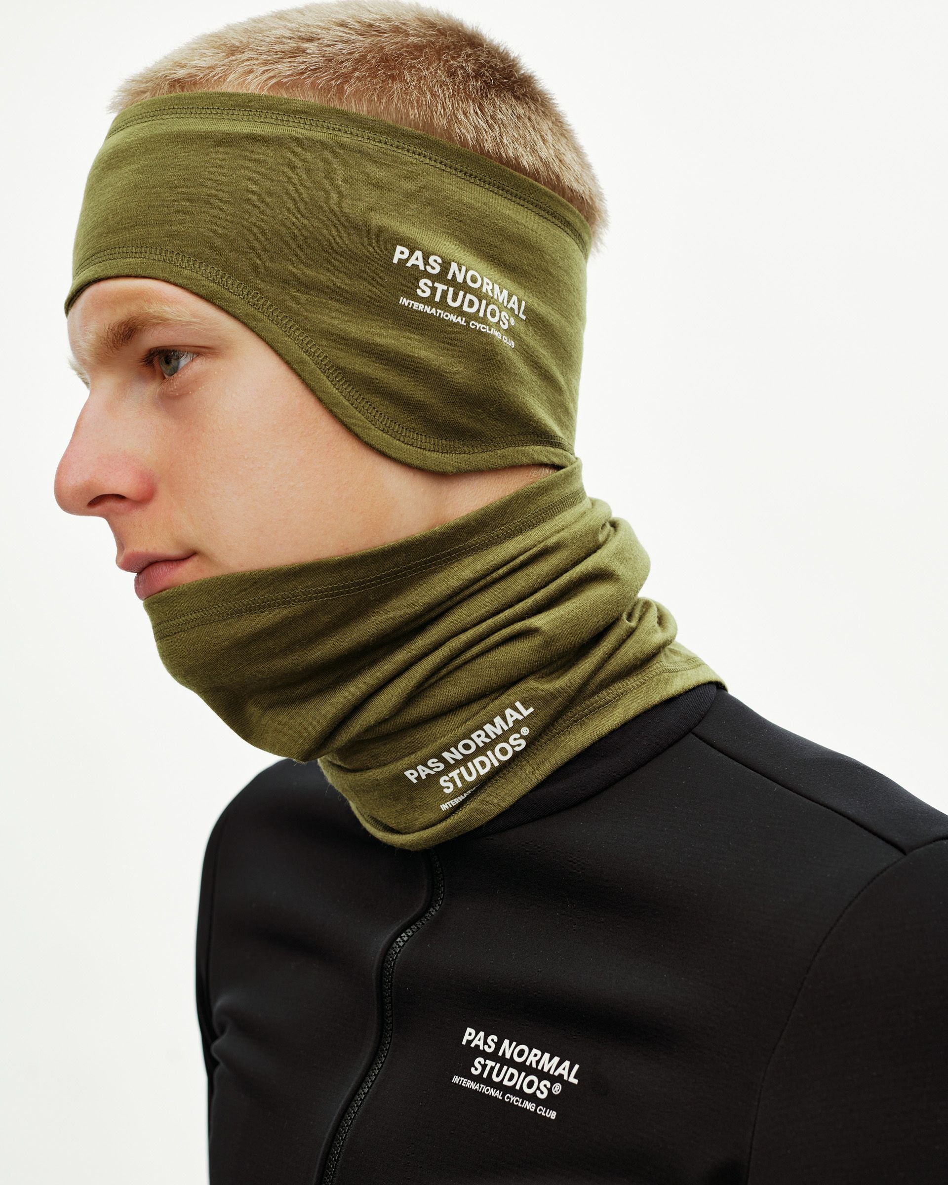 Logo Merino Headband - Khaki Green