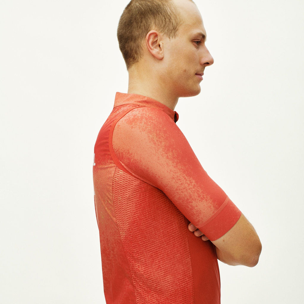 Mechanism Stow Away Gilet - AOP Hibiscus Orange