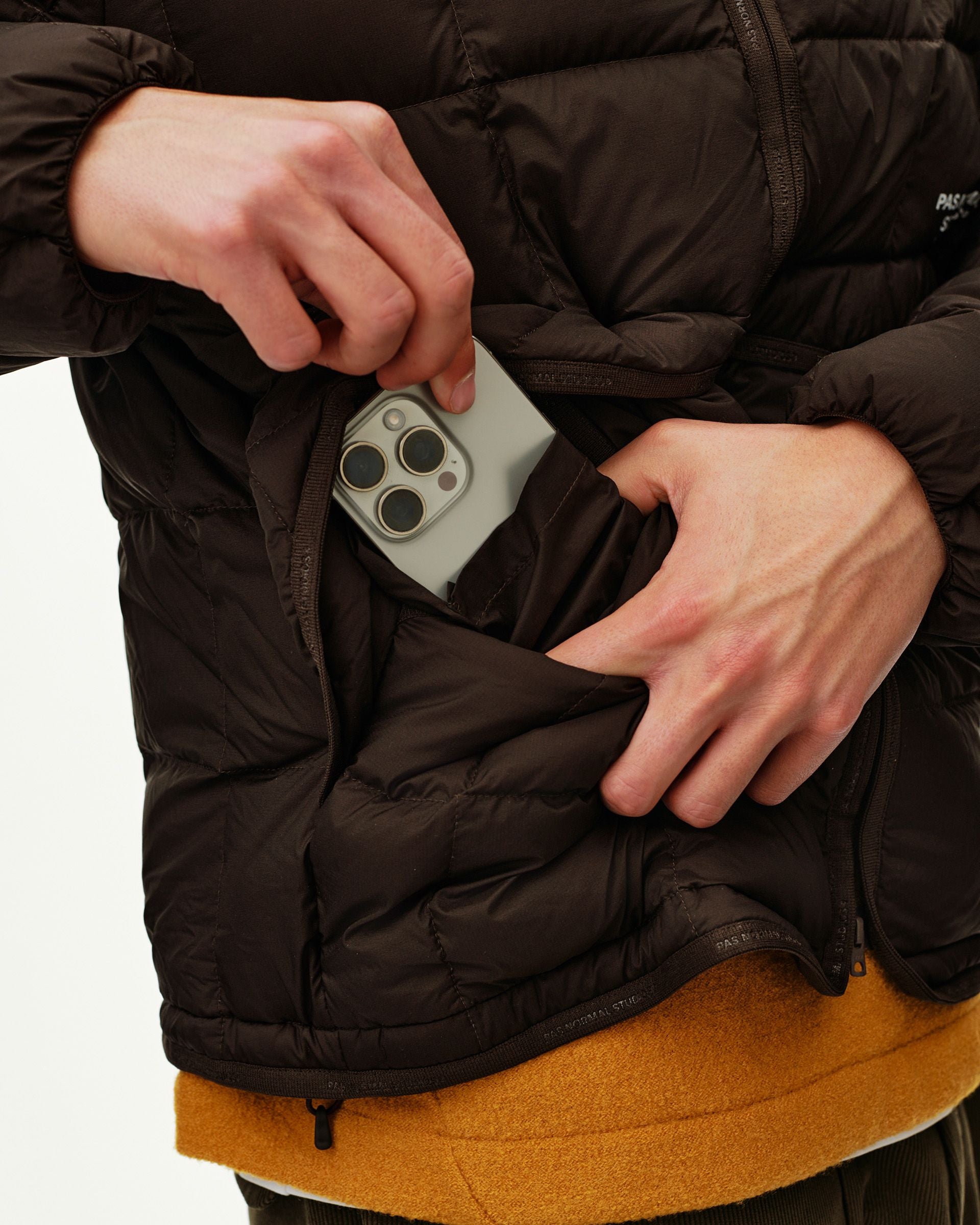 Off-Race Down Liner Jacket - Dark Coffee