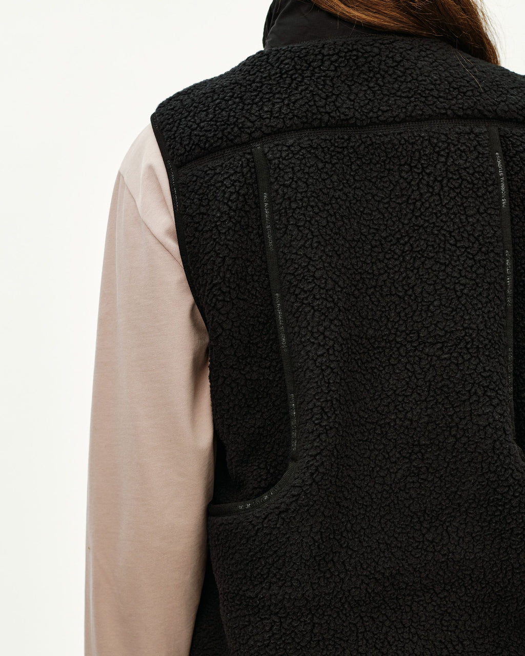 Womens Off-Race Pile Fleece Vest - Black