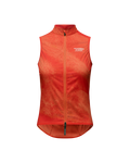 Womens Mechanism Stow Away Gilet - AOP Hibiscus Orange