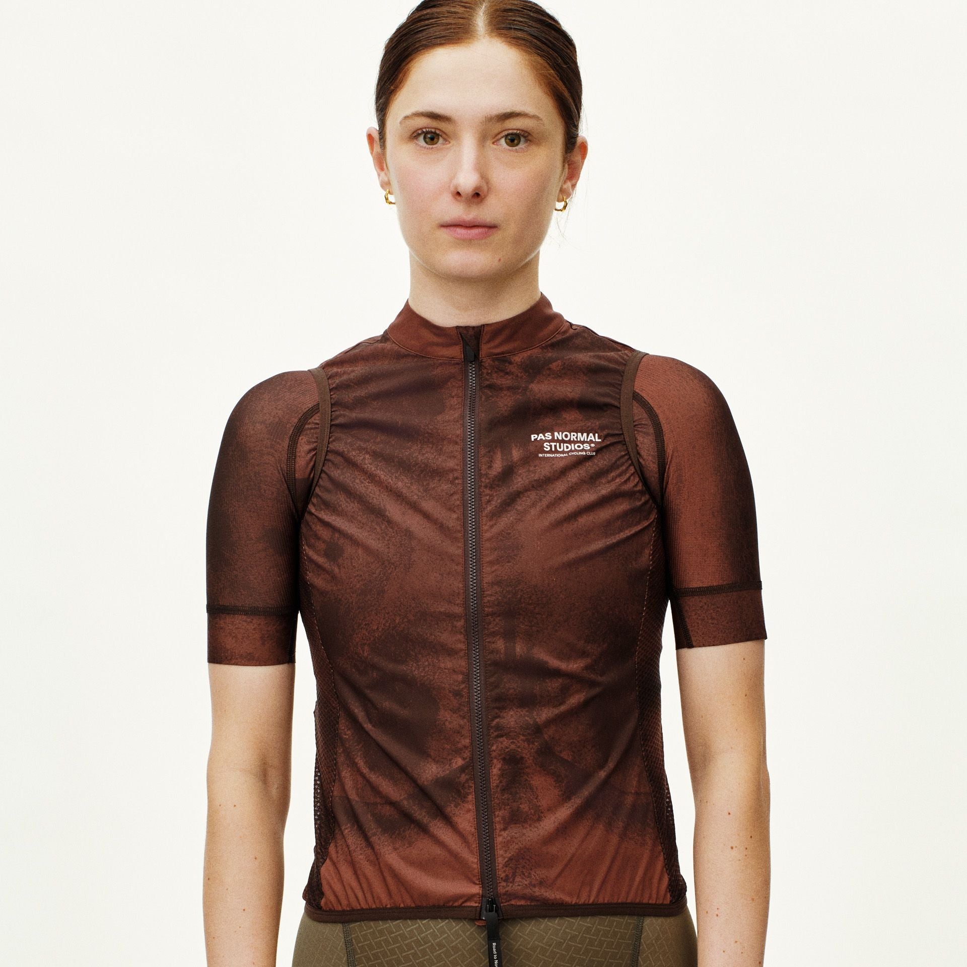 Women´s Mechanism Stow Away Gilet - AOP Light brown