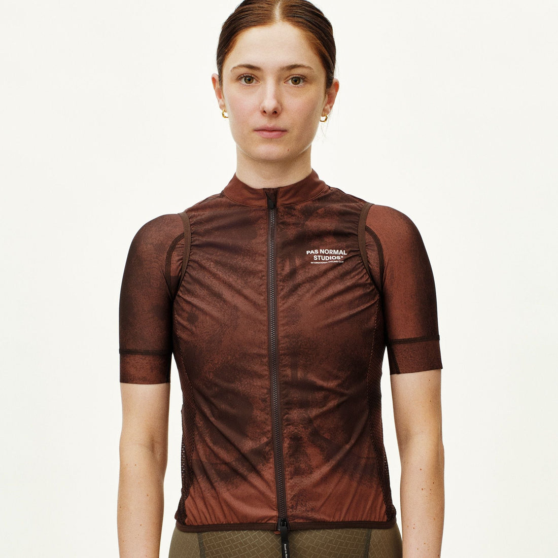 Women´s Mechanism Stow Away Gilet - AOP Light brown