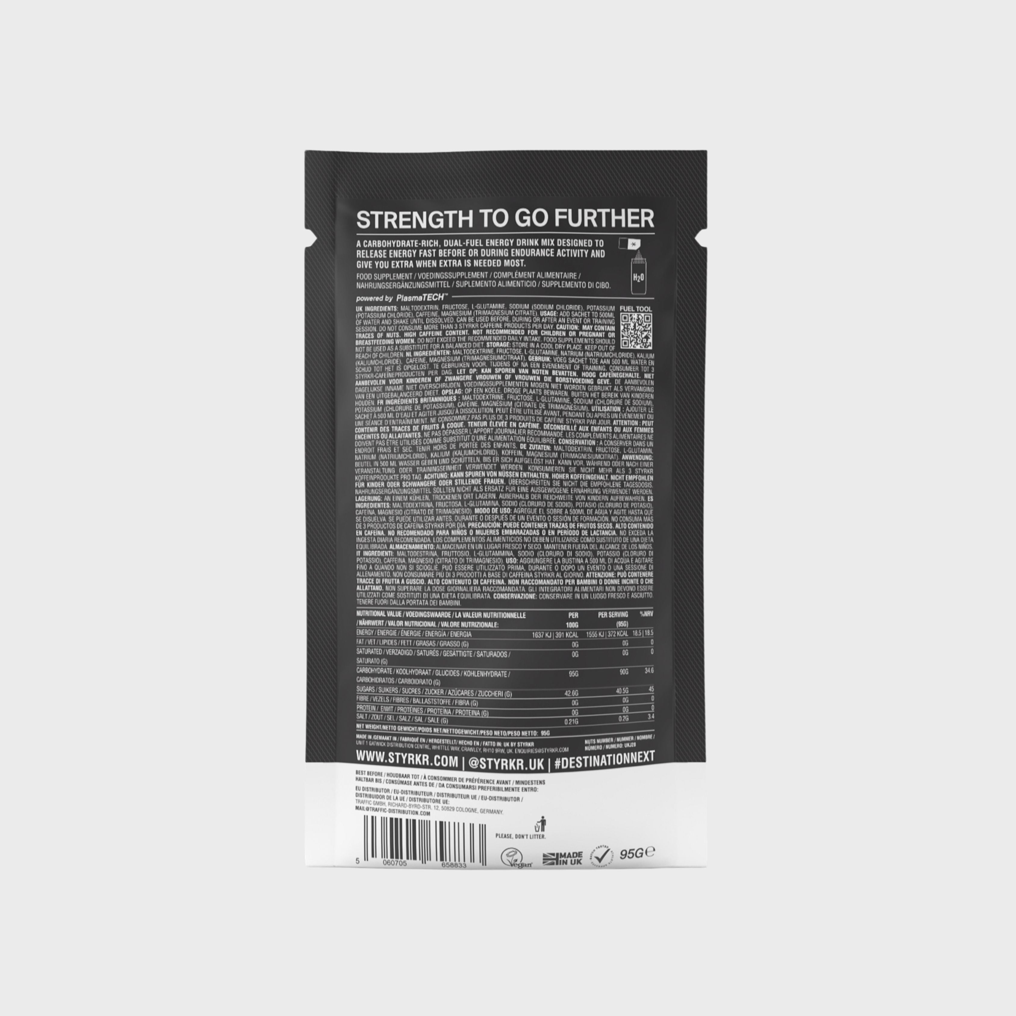 Styrkr Mix90 Caffeine Dual-Carb Energi drink Mix