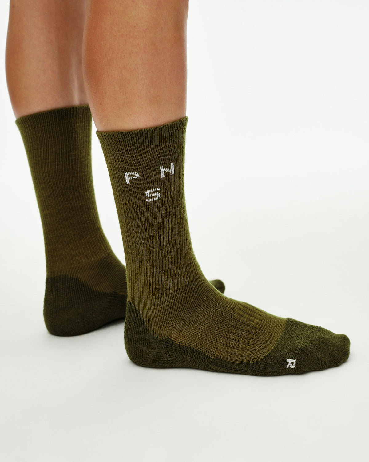 Deep Winter Wool Socks - Khaki Green