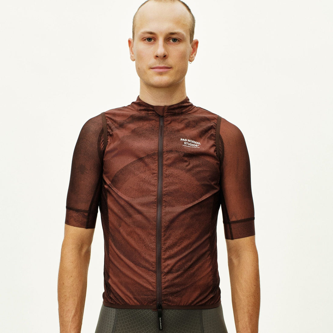 Mechanism Stow Away Gilet - AOP Light brown