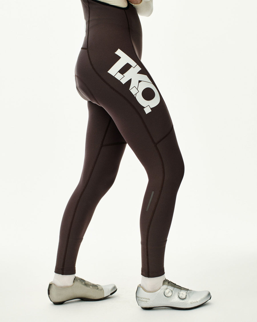 T.K.O. Essential Thermal Long Bibs - Dark Purple