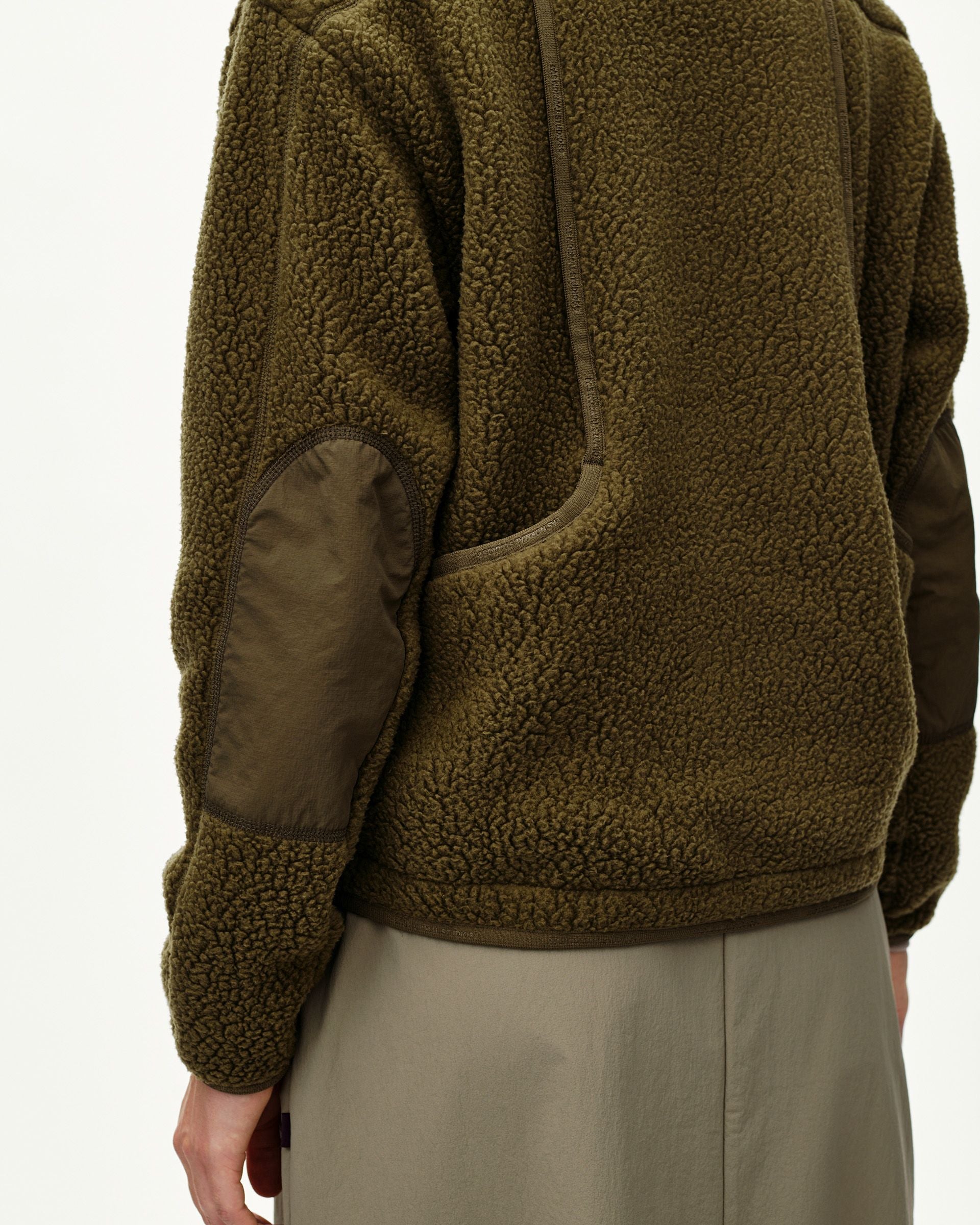 Womens Off-Race Pile Fleece Jacket - Deep Olive