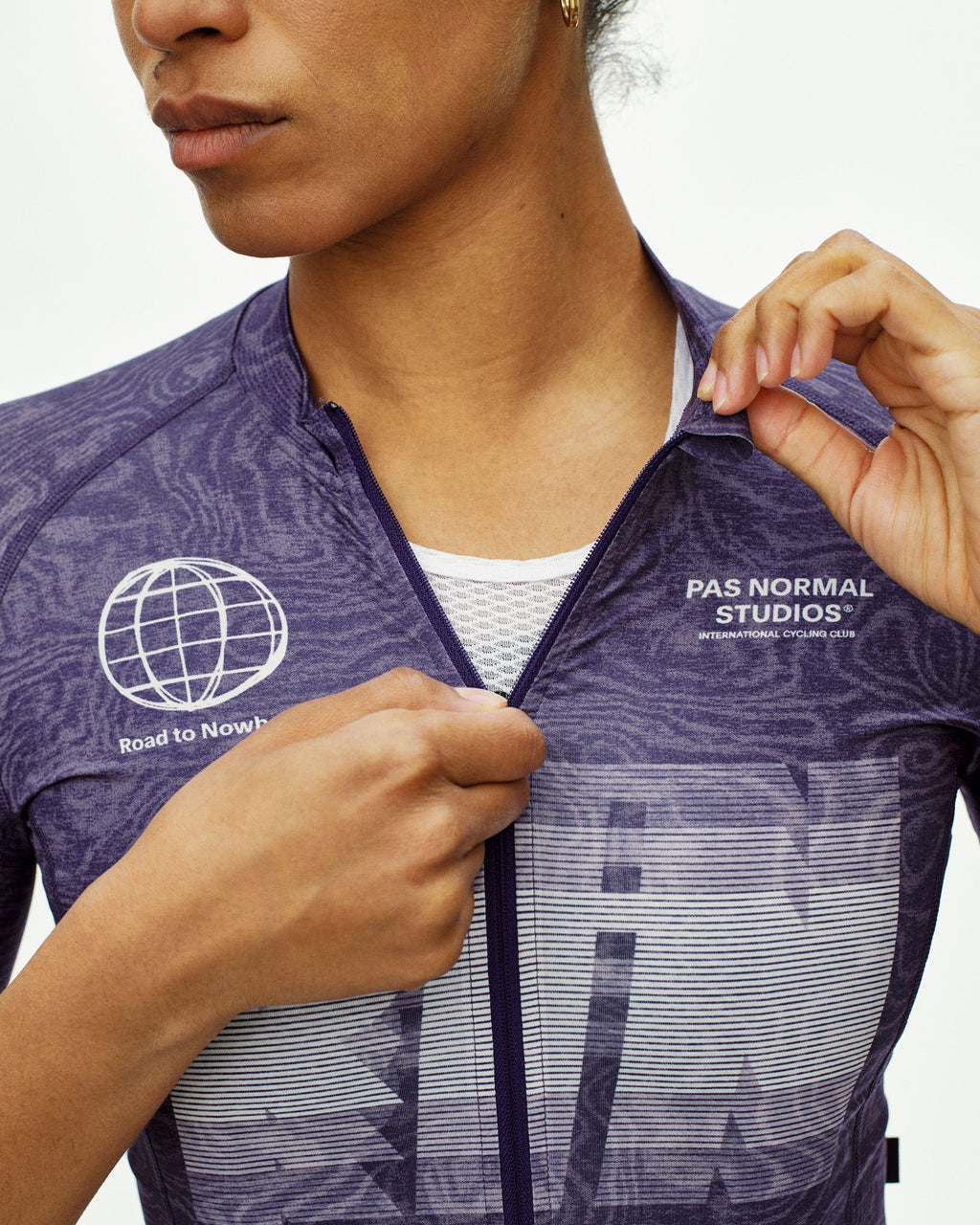 Womens Mechanism Logo Jersey - AOP RTN Dark Purple