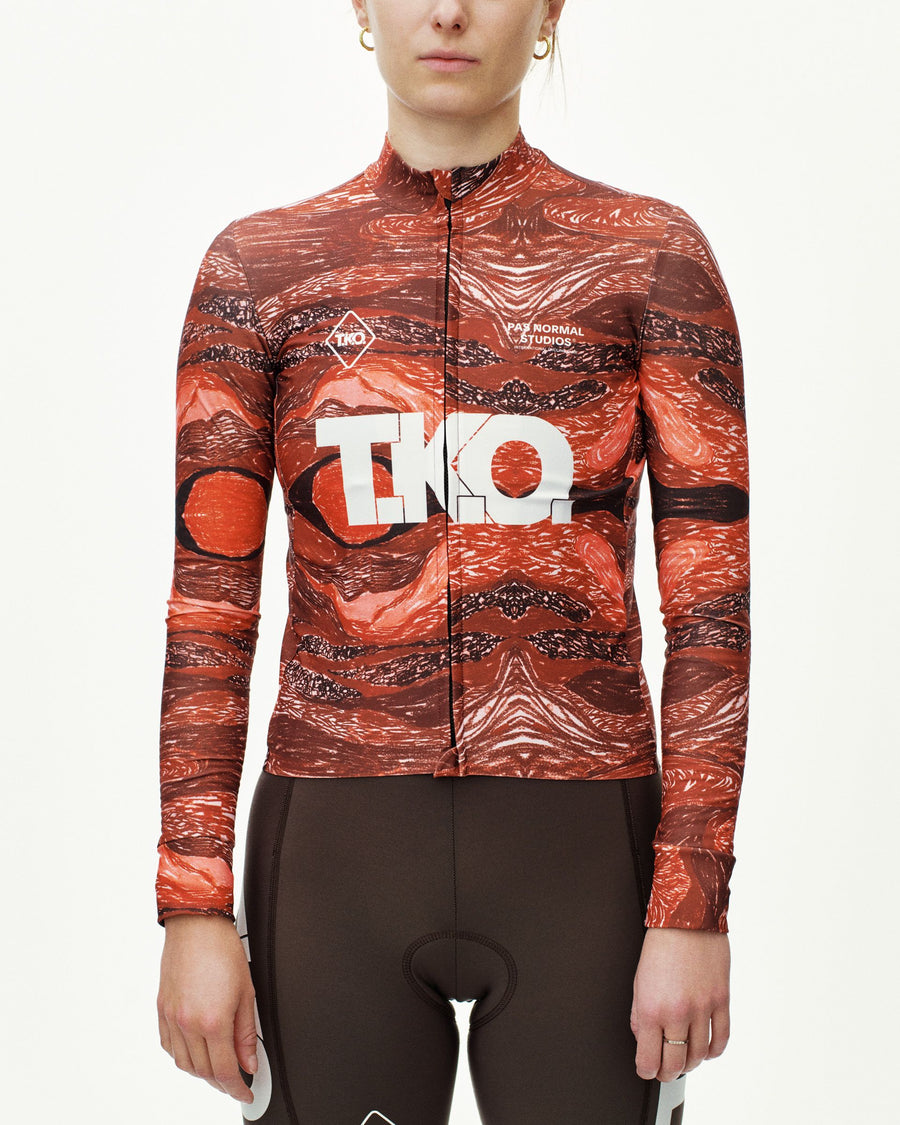 T.K.O. Women's Mechanism Long Sleeve Jersey - T.K.O. Red