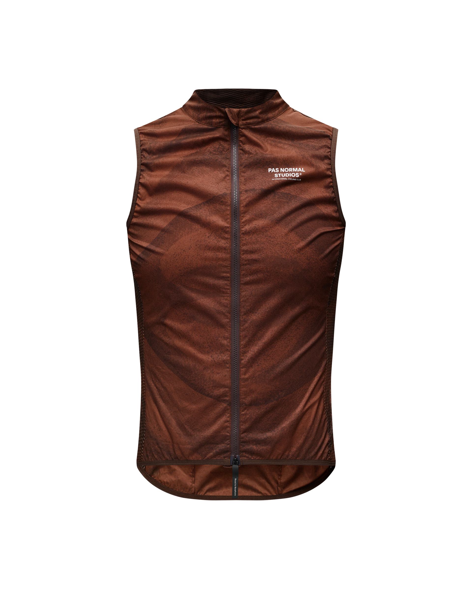 Mechanism Stow Away Gilet - AOP Light brown