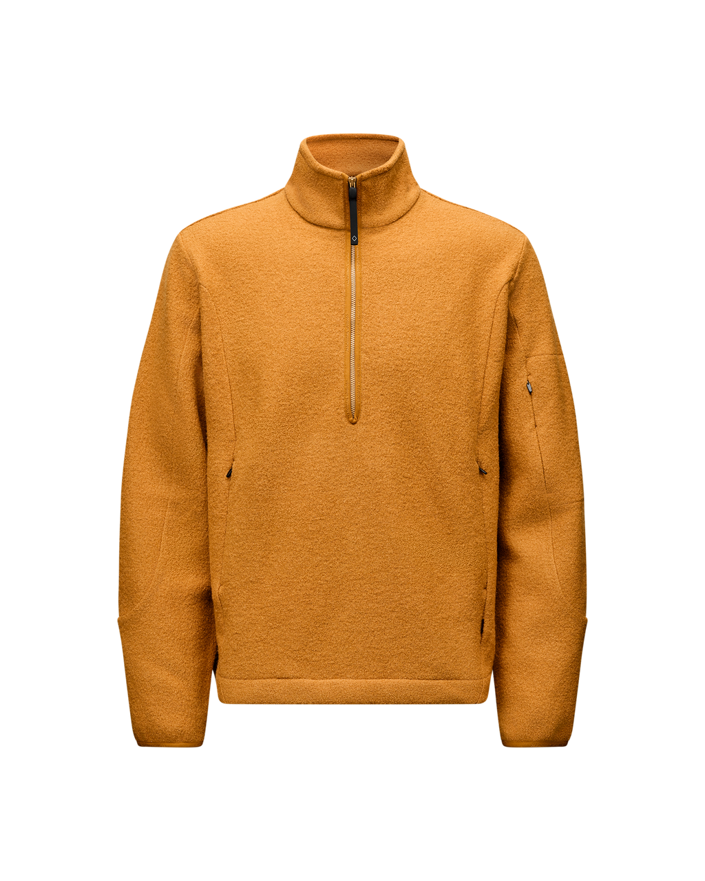 Off-Race Boiled Wool Half-Zip - Ochre