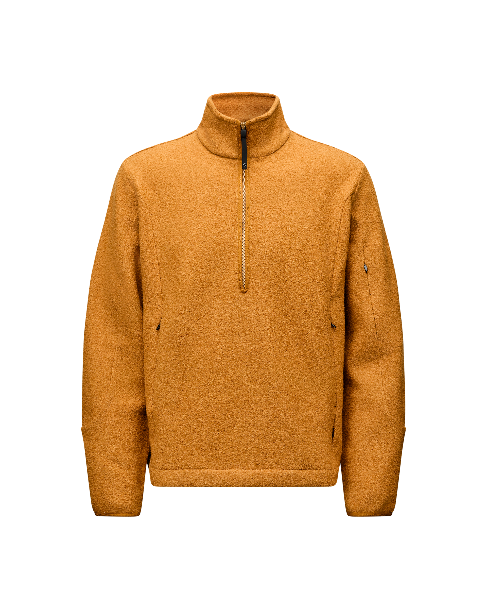 Off-Race Boiled Wool Half-Zip - Ochre
