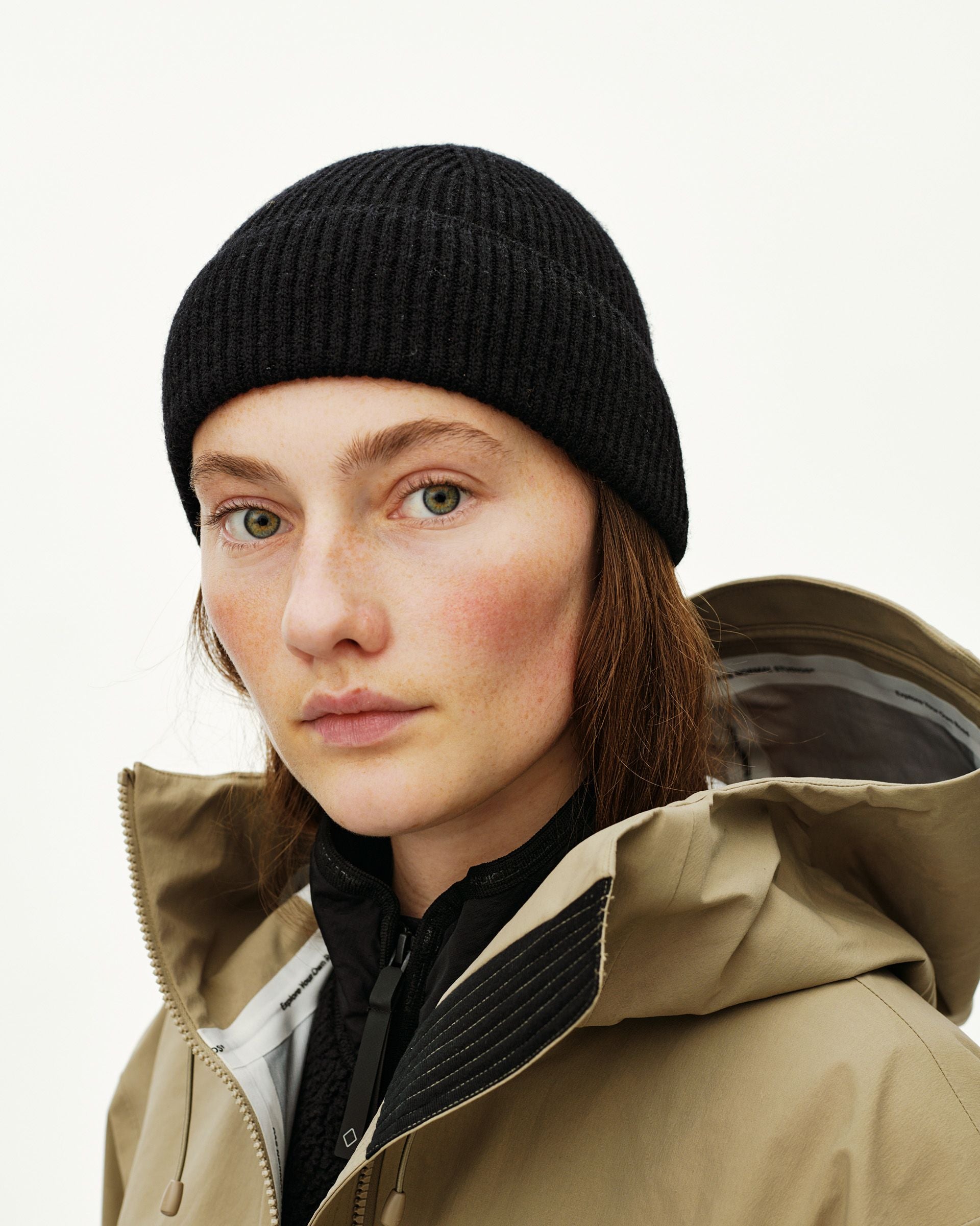 Off-Race Merino Knit Beanie - Black