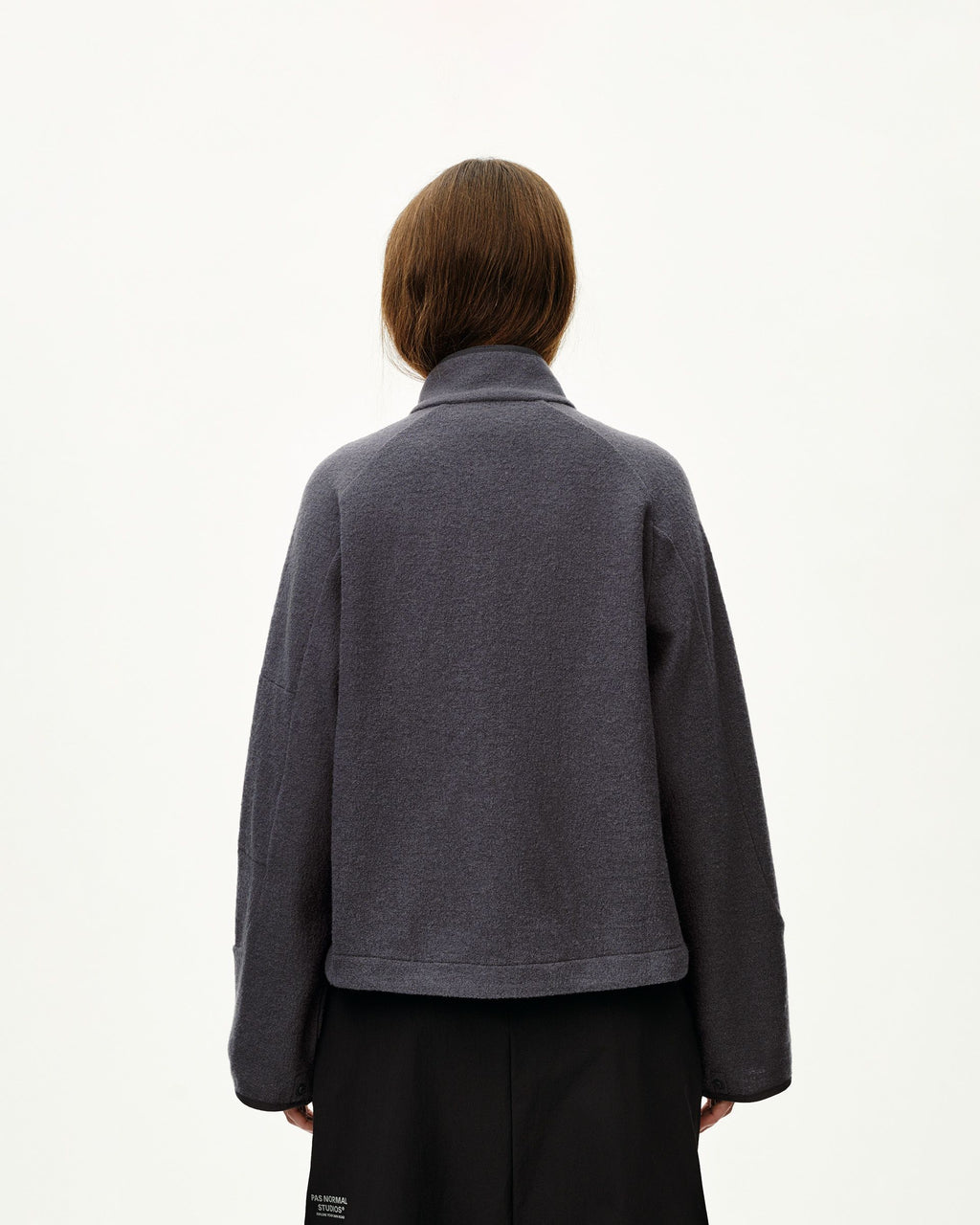 Womens Off-Race Boiled Wool Jacket - Steel