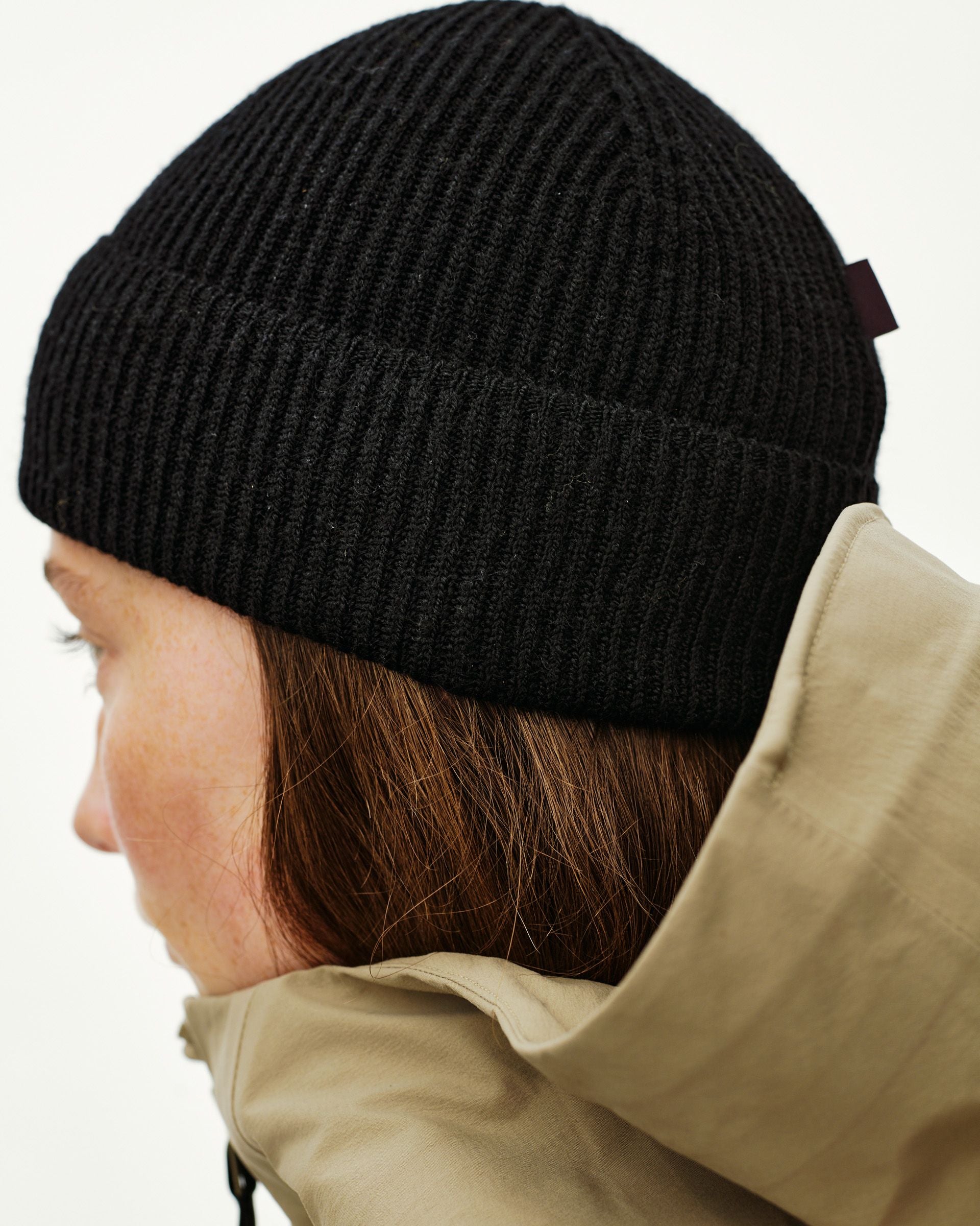 Off-Race Merino Knit Beanie - Black