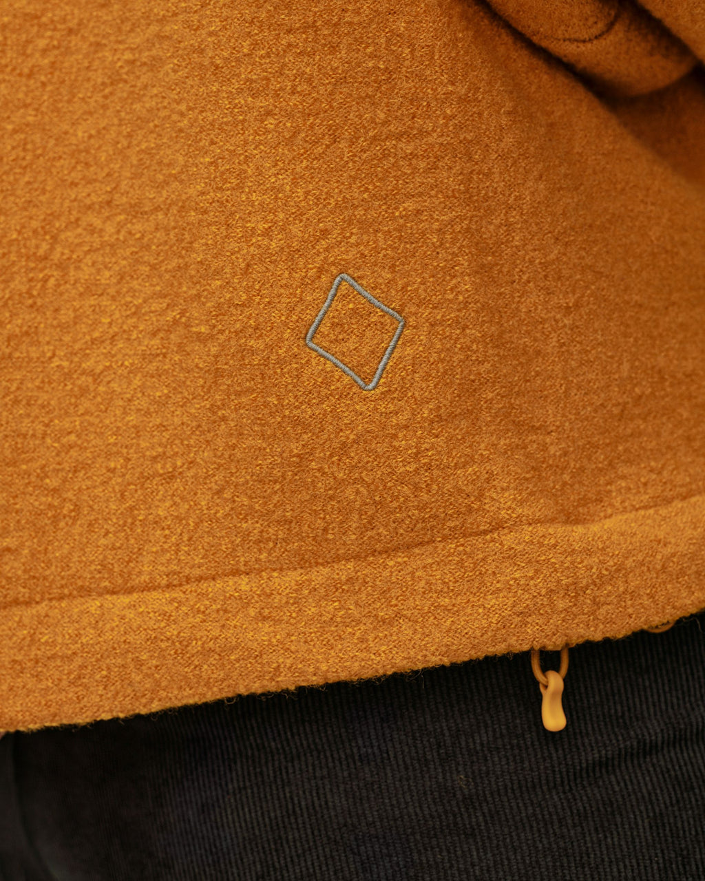 Womens Off-Race Boiled Wool Jacket - Ochre