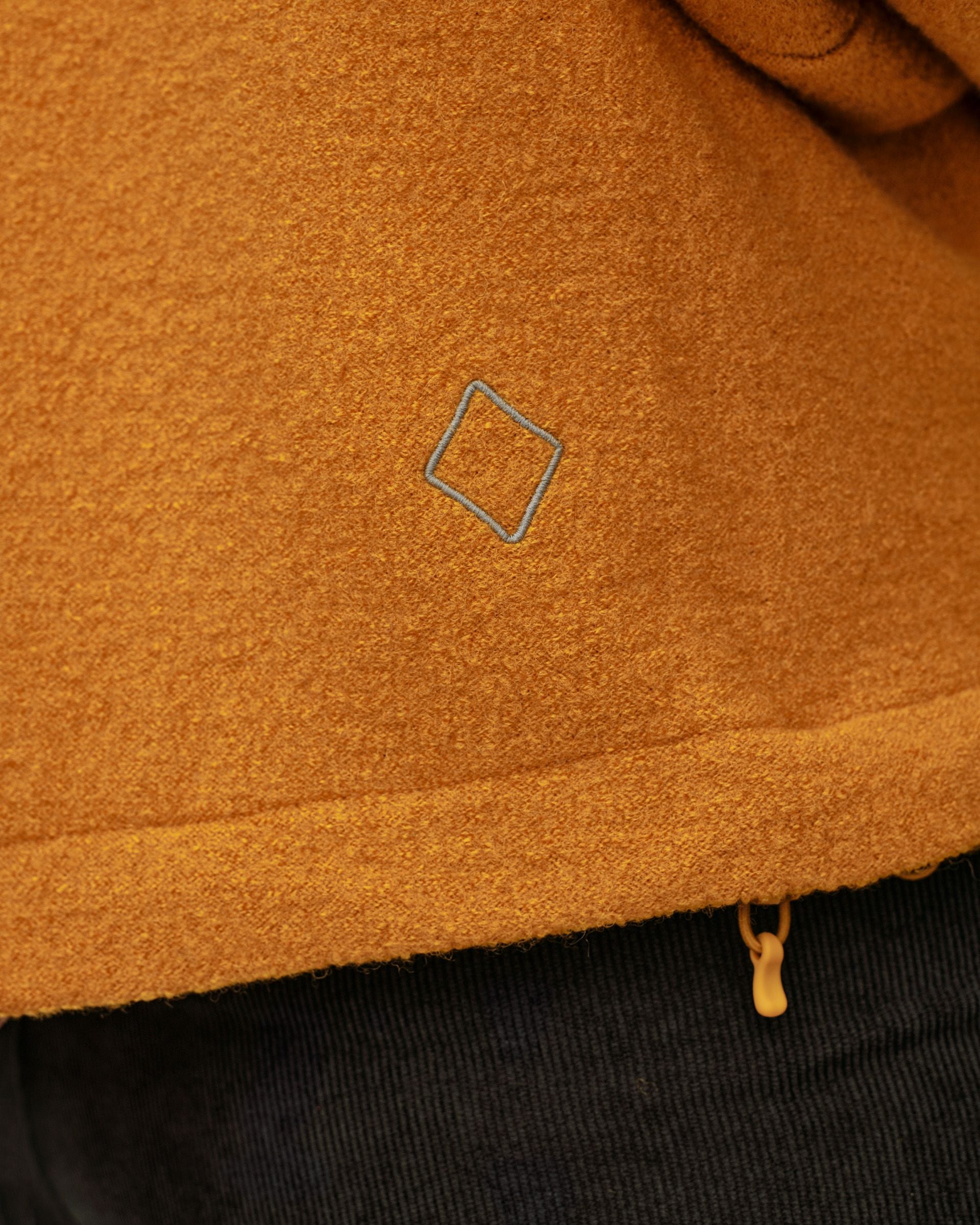 Womens Off-Race Boiled Wool Jacket - Ochre