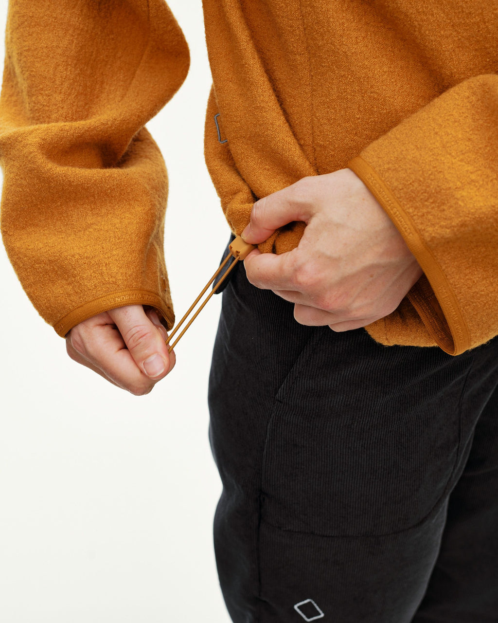 Womens Off-Race Boiled Wool Jacket - Ochre