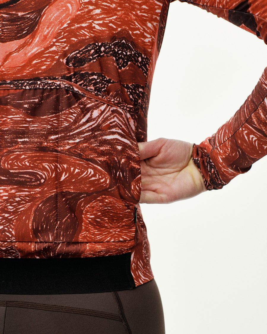 T.K.O. Women's Mechanism Long Sleeve Jersey - T.K.O. Red