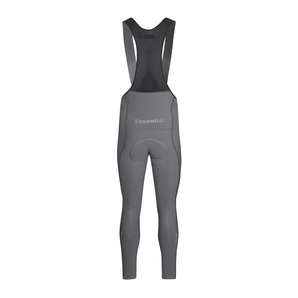 Pas Normal Studios Men's Essential Thermal Long Bib - Stone Grey