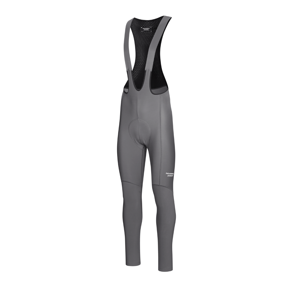 Pas Normal Studios Men's Essential Thermal Long Bib - Stone Grey