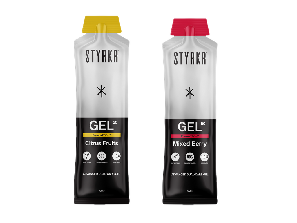 Styrkr GEL50 Dual-Carb Energi Gel - Smagsboks