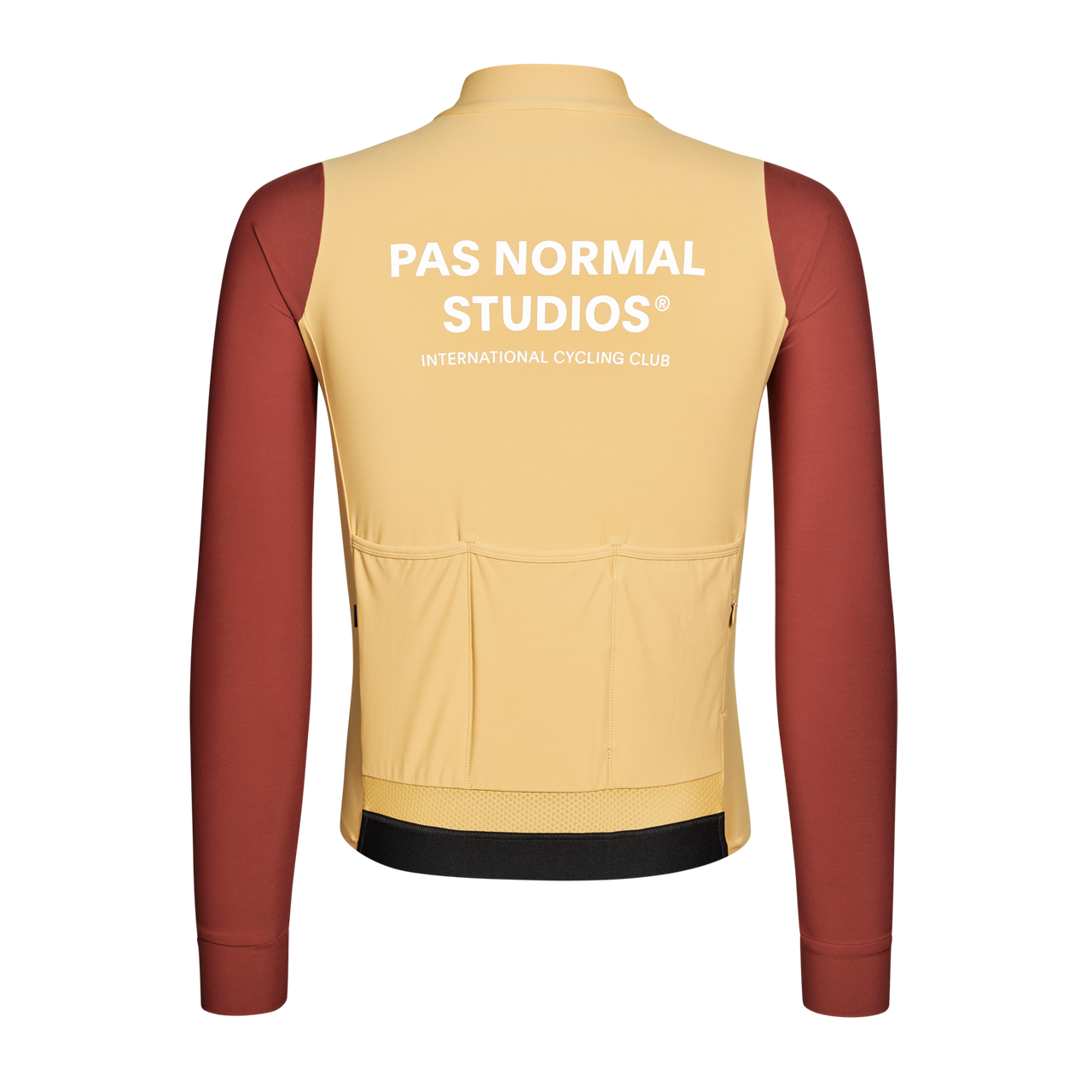 Pas Normal Studios Men's Mechanism Long Sleeve Jersey - Camel / Maroon
