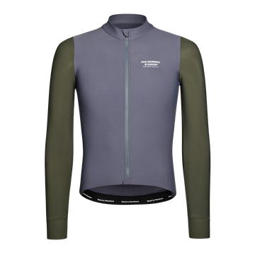 Pas Normal Studios Mechanism Langærmet trøje til mænd - Steel / Dark Olive 