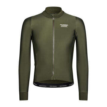 Pas Normal Studios Mechanism Thermal langærmet trøje til mænd - Dark Olive 