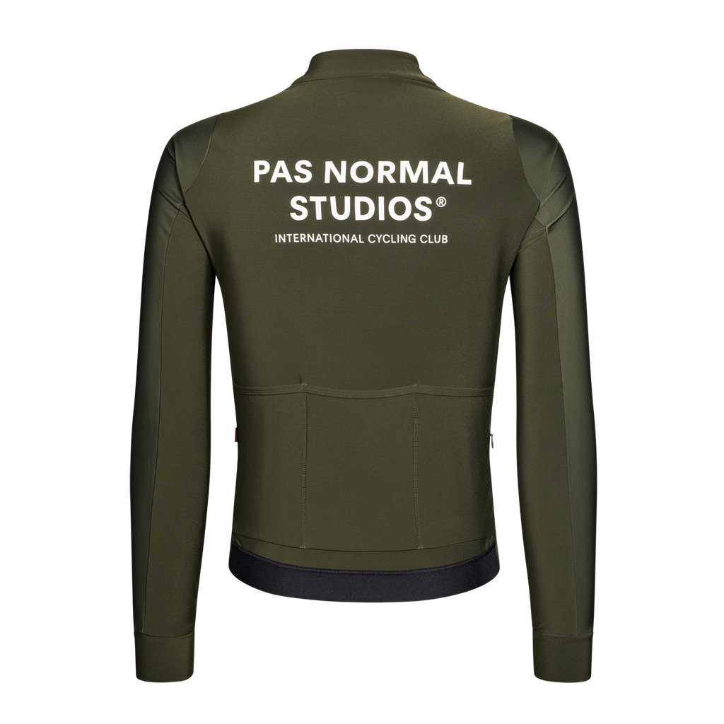 Pas Normal Studios Mechanism Thermal langærmet trøje til mænd - Dark Olive 