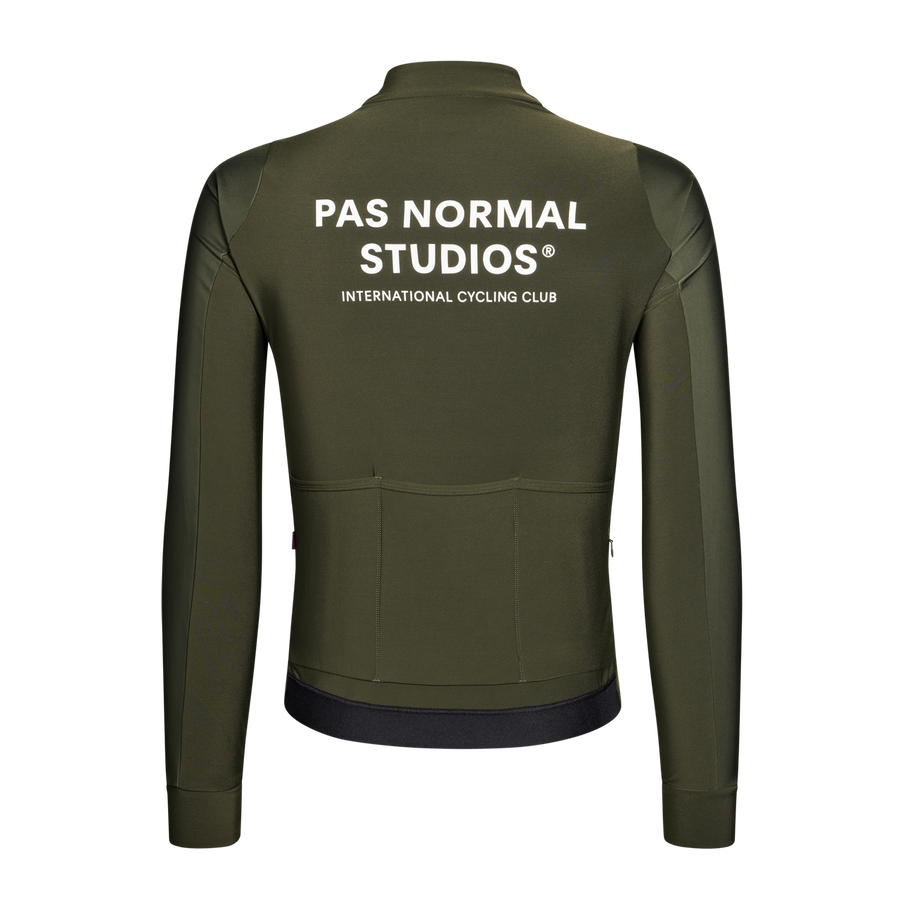 Pas Normal Studios Mechanism Thermal langærmet trøje til mænd - Dark Olive 