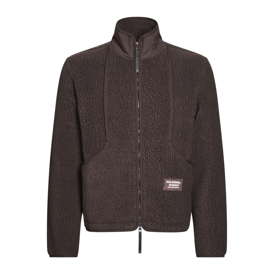 Pas Normal Studios Men's Off-Race Pile Fleece Jacket - Light Brown