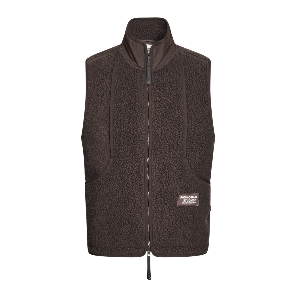Pas Normal Studios Men's Off-Race Pile Fleece Vest - Light Brown