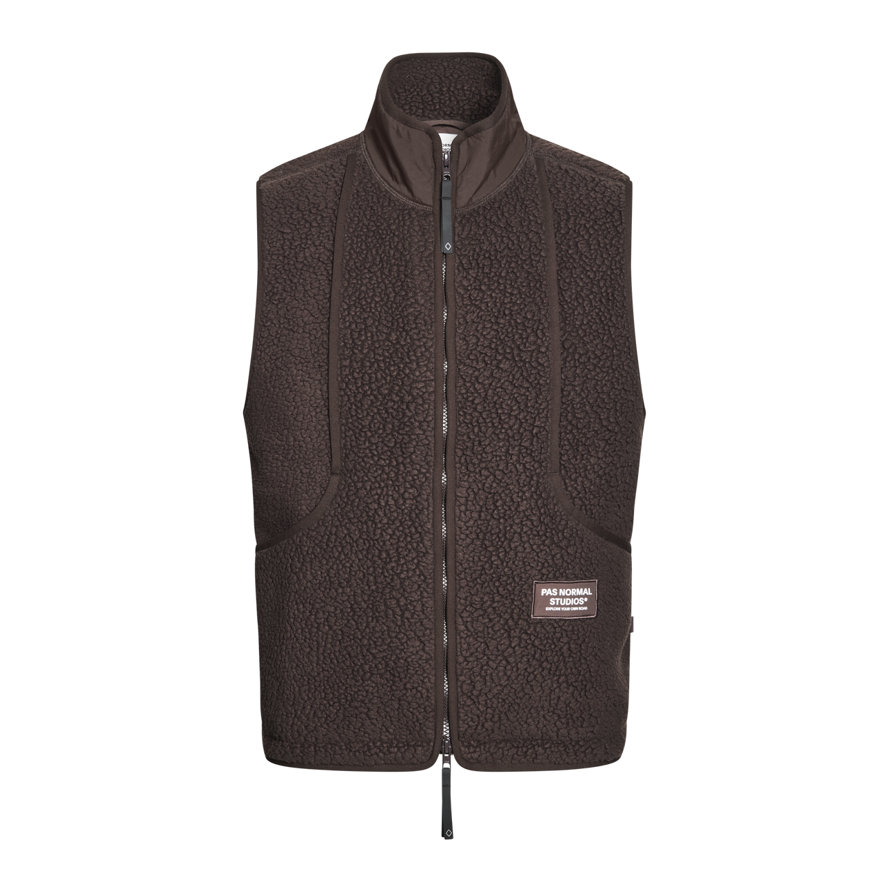 Pas Normal Studios Men's Off-Race Pile Fleece Vest - Light Brown
