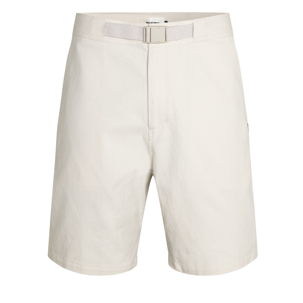 Pas Normal Studios Off Race Cotton Twill Shorts - Limestone