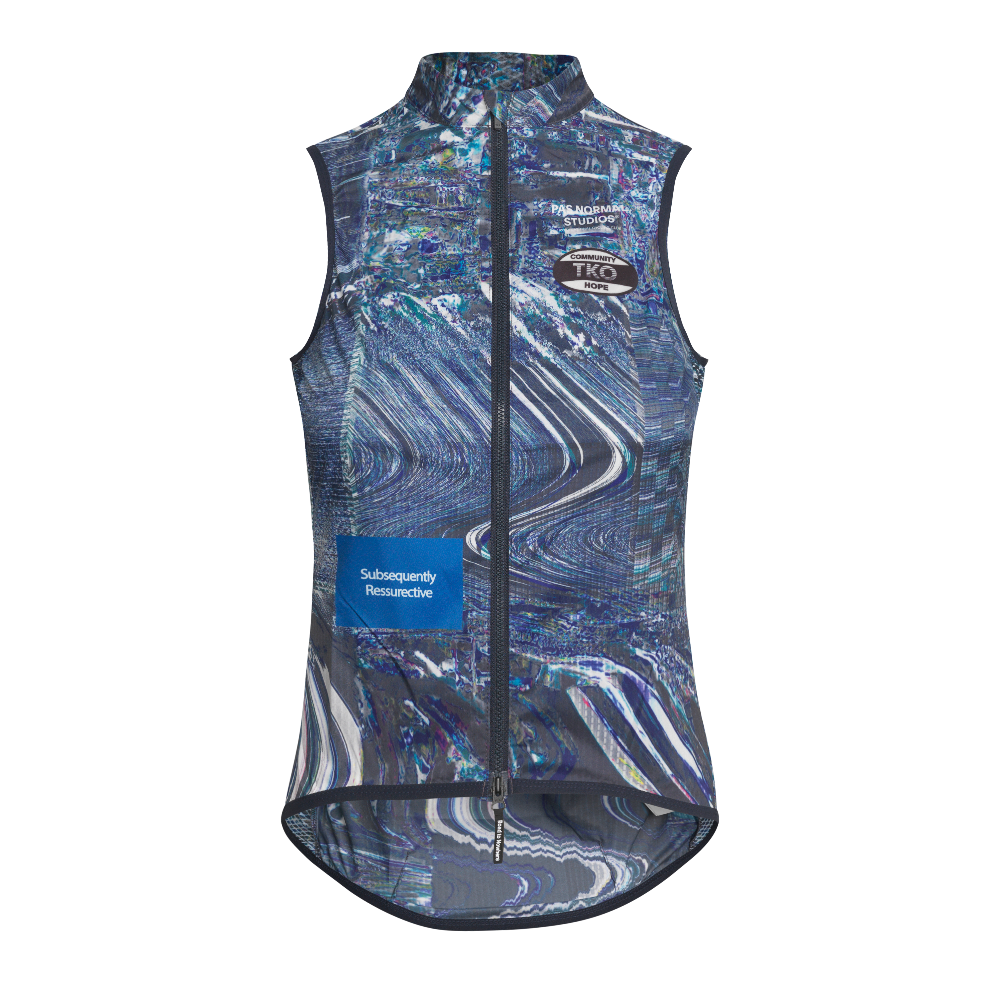 Pas Normal Studios T.K.O. Women's Mechanism Stow Away Gilet - Human Error Blue