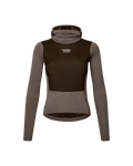 Women's Thermal Hooded Baselayer Windproof - Dark Coffee