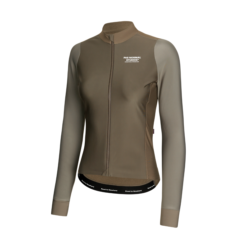 Pas Normal Studios Women's Mechanism Thermal Long Sleeve Jersey - Earth / Dark Stone