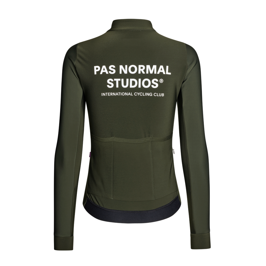 Pas Normal Studios Women's Mechanism Thermal Long Sleeve Jersey - Dark Olive