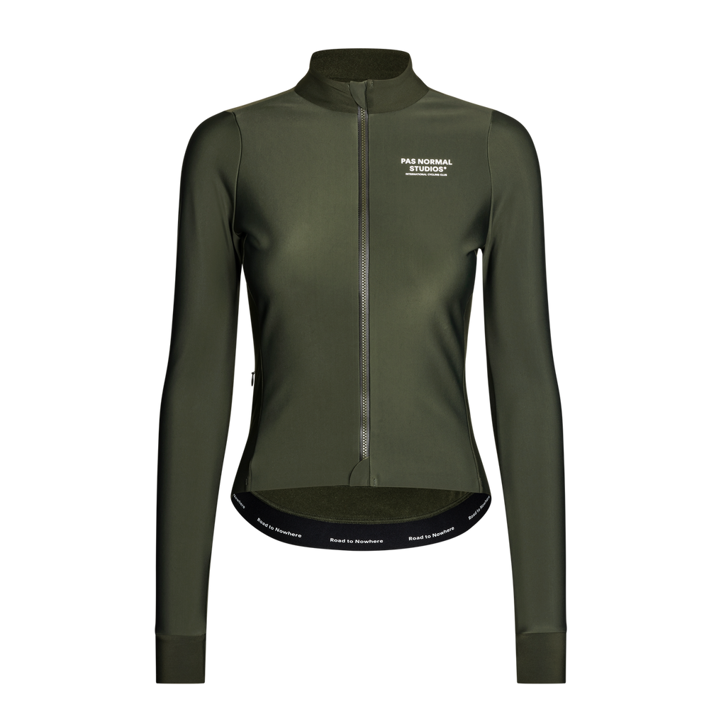 Pas Normal Studios Women's Mechanism Thermal Long Sleeve Jersey - Dark Olive