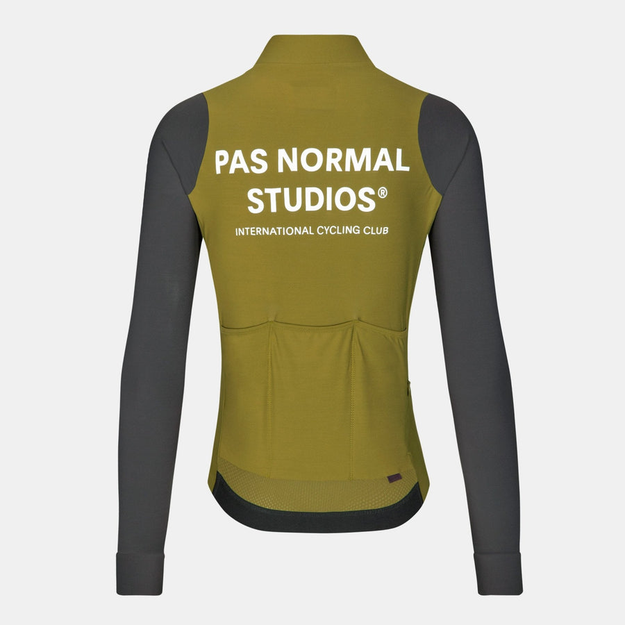 Pas Normal Studios Women's Mechanism Long Sleeve Jersey - Deep Grey / Green