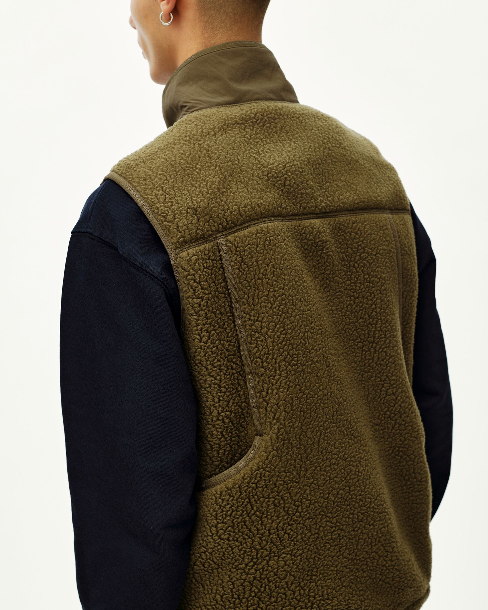 Off-Race Pile Fleece Vest - Deep Olive