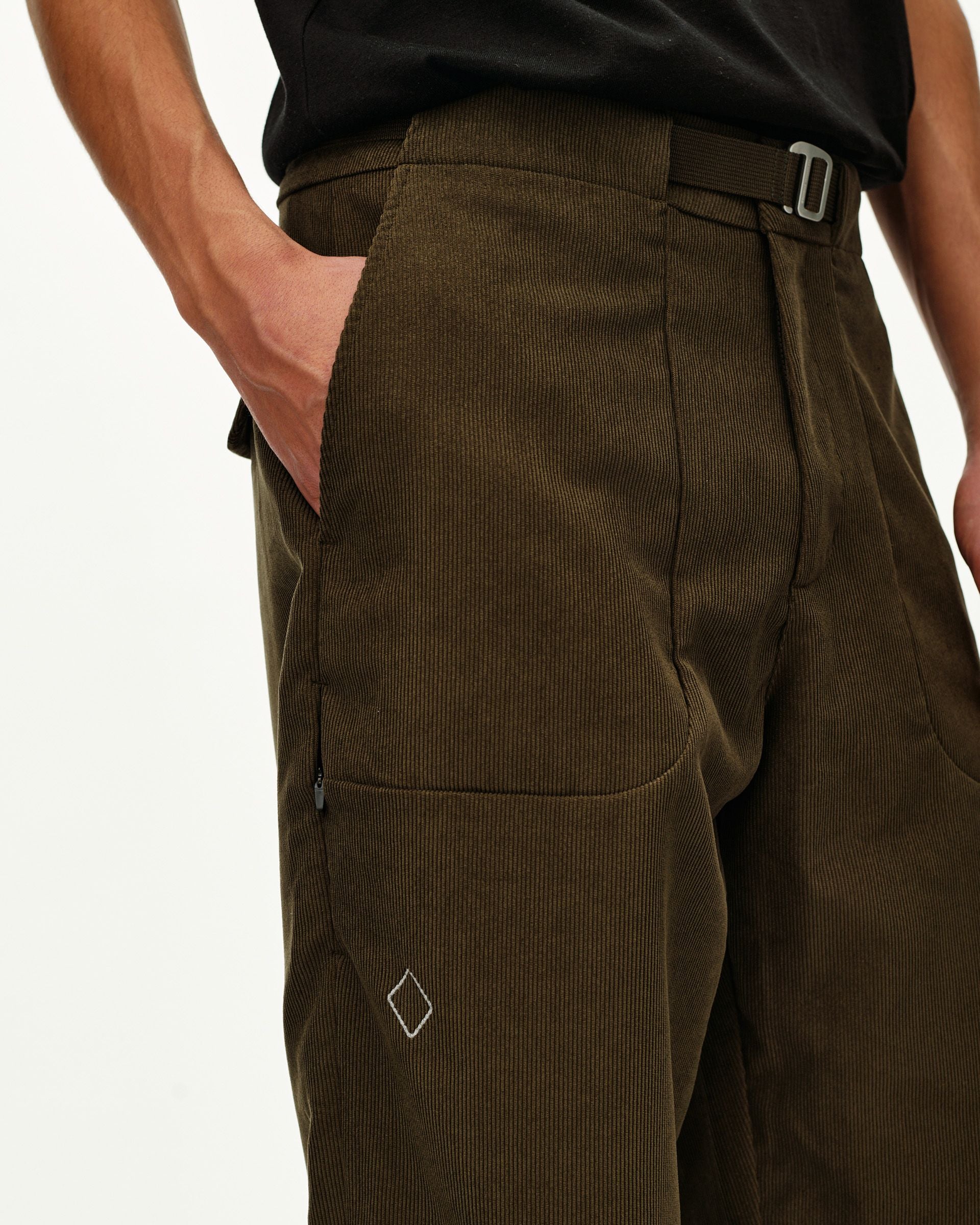 Off-Race Corduroy Pants - Deep Olive
