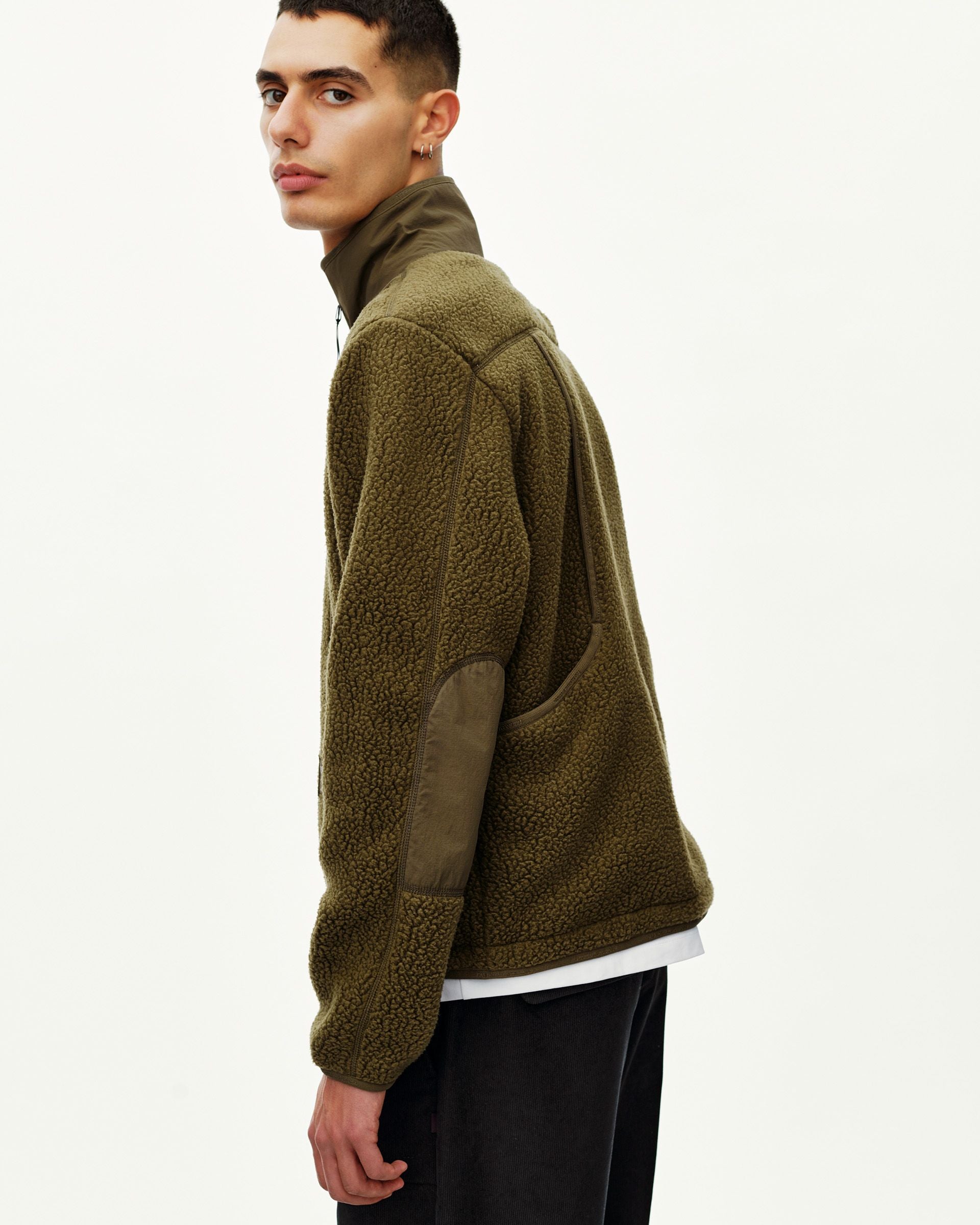 Off-Race Pile Fleece Jacket - Deep Olive