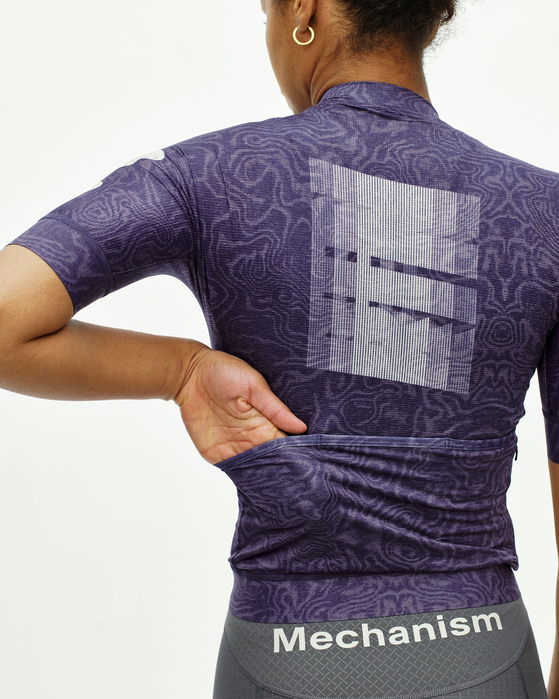 Womens Mechanism Logo Jersey - AOP RTN Dark Purple