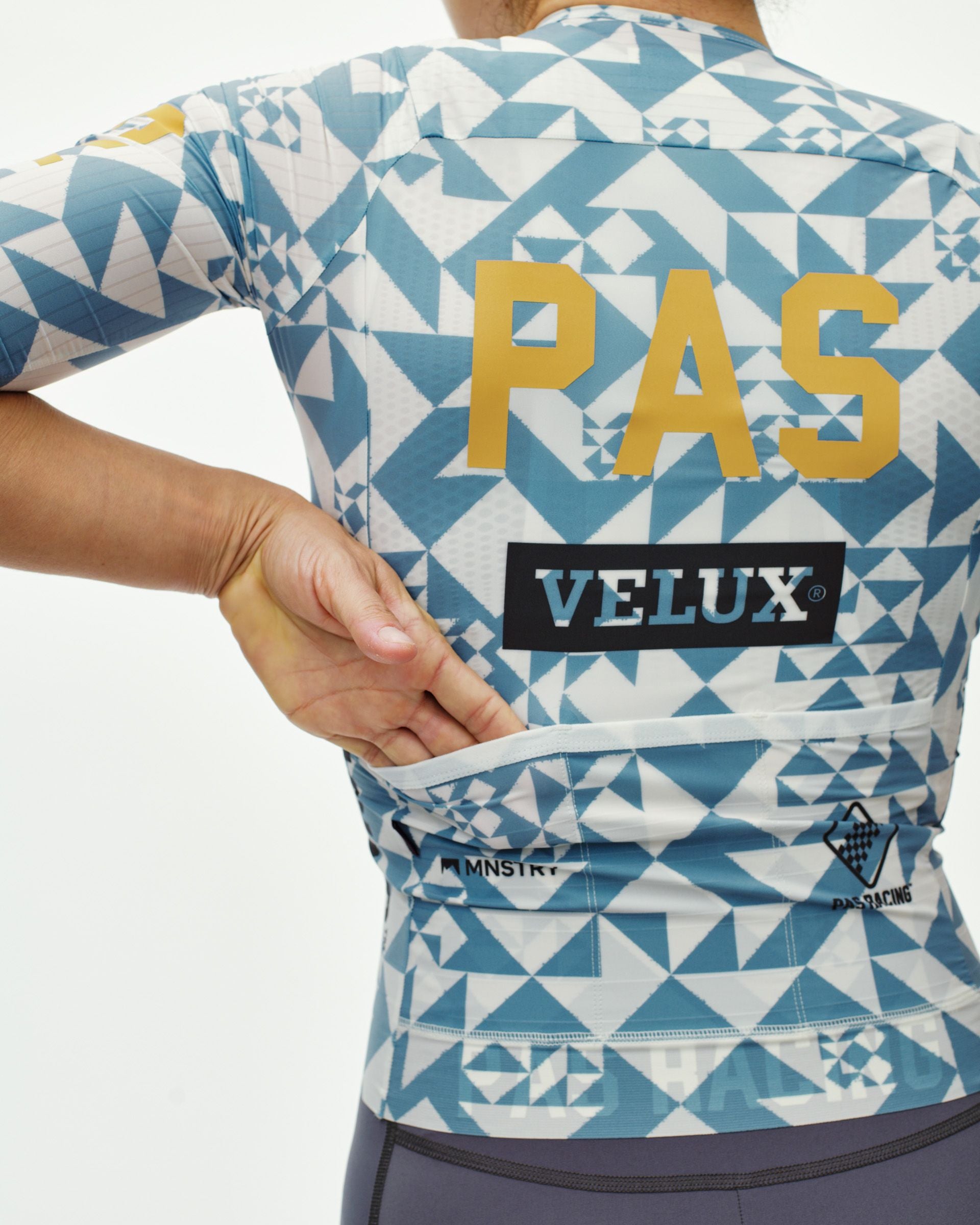 PAS Racing Women´s Mechanism Pro Jersey - AOP Origami Light Blue