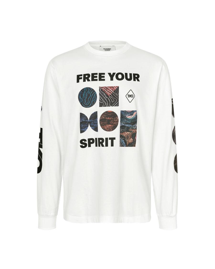 T.K.O. Off-Race Long Sleeve T-Shirt - White