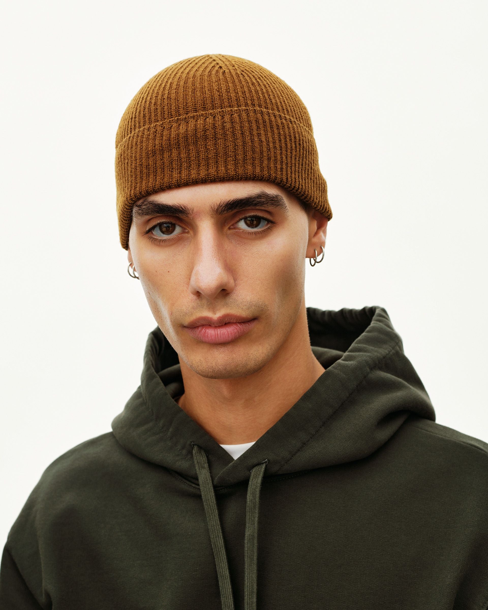 Off-Race Merino Knit Beanie - Wood