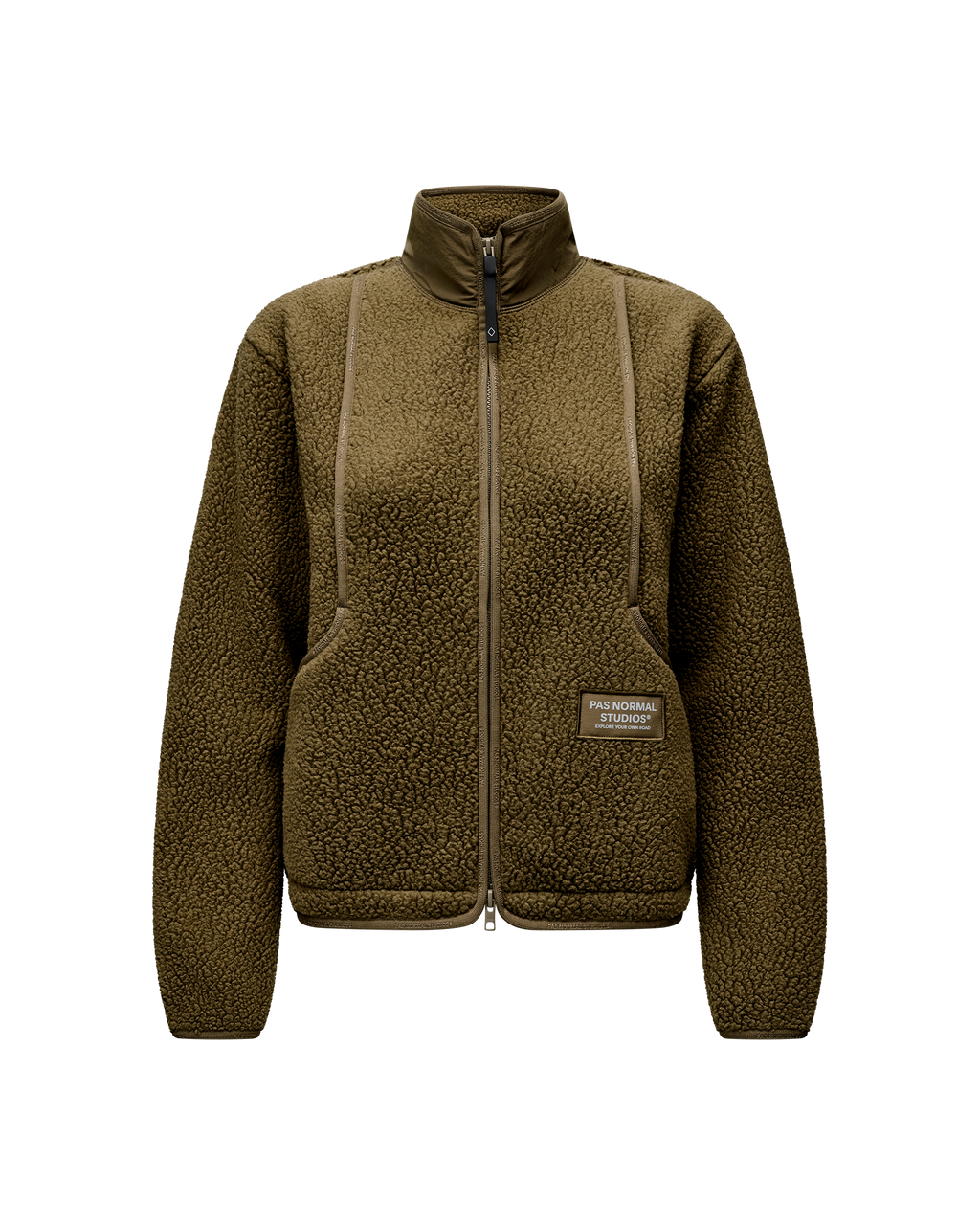 Womens Off-Race Pile Fleece Jacket - Deep Olive